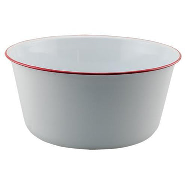 Red Rim Enamel Mixing Bowl - The Fox Decor